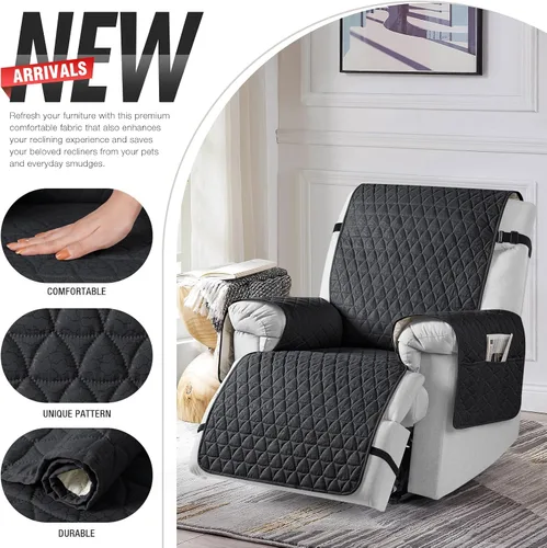 Vista 5 de TAOCOCO Funda para Sillón Reclinable 100% Impermeable - Funda para Sillón Reclinable con Gránulos Antideslizantes, Fundas para Sillas Reclinables