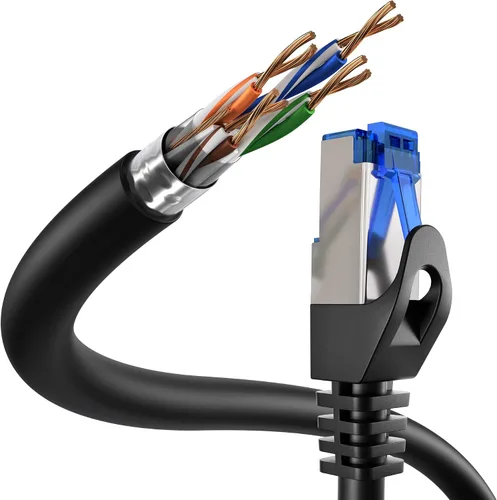 Vista 3 de KabelDirekt – Cable de red – 10Gbps, para máxima velocidad de Internet de fibra óptica – 0.8 pies, disponible en 1-100 pies – Cable Ethernet y LAN