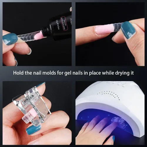 Vista 3 de Beloving 10 clips para puntas de uñas, gel de extensión de uñas de construcción rápida para kit de uñas postizas y herramientas de manicura de doble