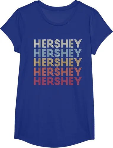 Vista 18 de Hershey Pennsylvania Hershey PA Retro Camiseta de texto vintage, Azul