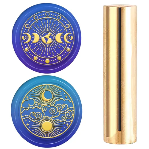 Vista 17 de CRASPIRE Sello de cera de pata de perro con patrón de 2 lados, sello de cera de pata de perro, 0.591 in, metal dorado, latón, vintage, portátil