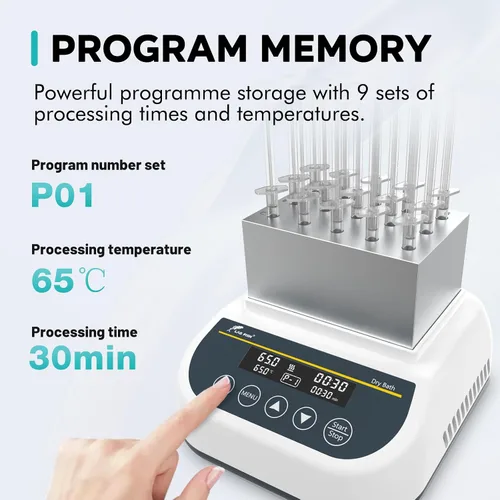 Vista 2 de LAB FISH Máquina de calentamiento de gel profesional, placa incubadora de baño seco de capacidad de 15 x 0.0 fl oz, calentador PRP PPP con control
