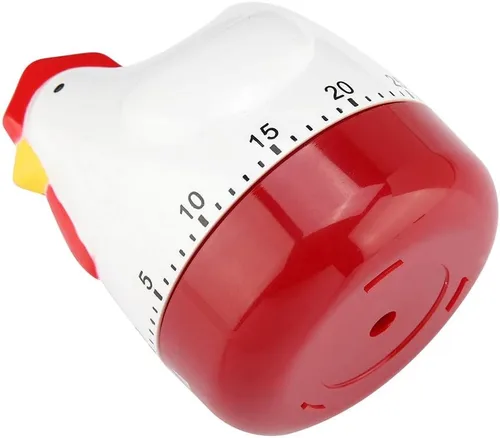 Vista 8 de Temporizador mecánico de pollo lindo animal de dibujos animados de 60 minutos temporizador de cuenta regresiva manual para cocinar, hornear, estudio