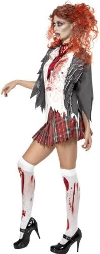 Vista 2 de High School Horror Disfraz De Colegiala Zombi Señoras Halloween
