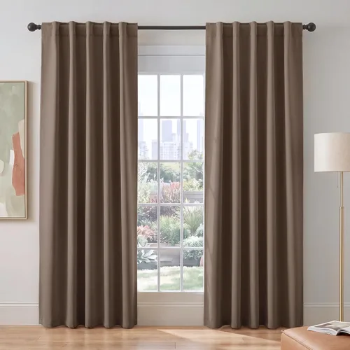 Vista 92 de PONY DANCE Cortinas cortas con aislamiento térmico para ventana pequeña, para guardería, baño, cocina, lavandería, caravana, sótano, 29 pulgadas