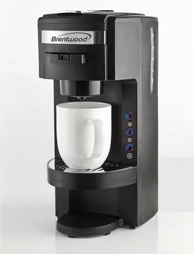 Vista 5 de Brentwood TS-114 Cafetera con taza de viaje, K-Cup Single Serve, Negro