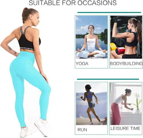 Vista 3 de AIMILIA - Leggings para mujer, levanta glúteos, anti celulitis, cintura alta, pantalones de yoga, entrenamiento, control de abdomen, mallas