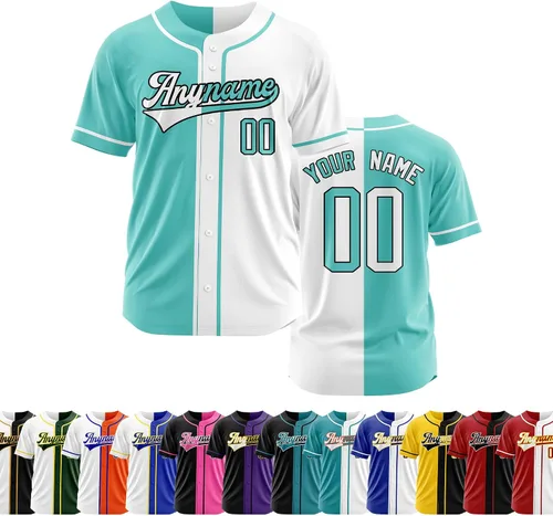 Vista 14 de Camiseta de béisbol personalizada con número de nombre cosido o impreso, camiseta de béisbol para hombres, mujeres, jóvenes, camiseta de béisbol