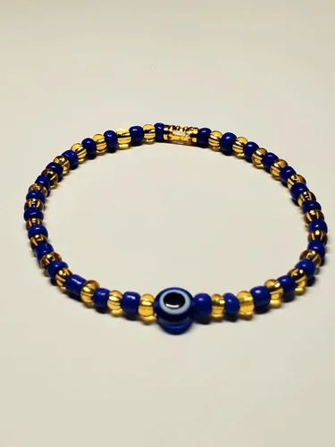 Vista 24 de 3 pcs Ilde Cowrie seashell Evil Eye Hamsa Hand Orisha Santeria Pulseras Bracelet Set