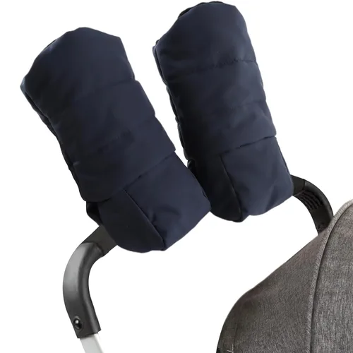Vista 7 de Zsedrut Guantes universales para cochecito de invierno, anticongelante, repelentes al agua, calentador de manos, forro polar, accesorios para Verde