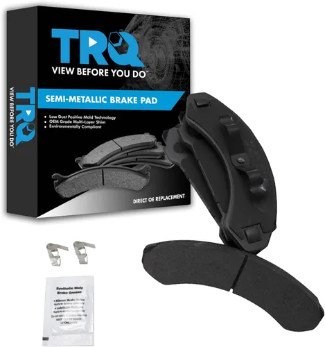 Vista 152 de TRQ Pastillas de freno delanteras semi metálicas compatibles con Ford Expedition 2018-2021 F-150 2018-2020 Lincoln Navigator 2018-2022