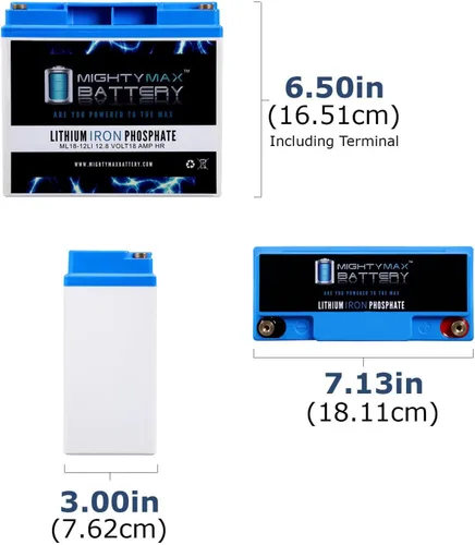 Vista 2 de Mighty Max Battery Batería de repuesto de litio de 12V 18AH para XPower PowerSource 1500