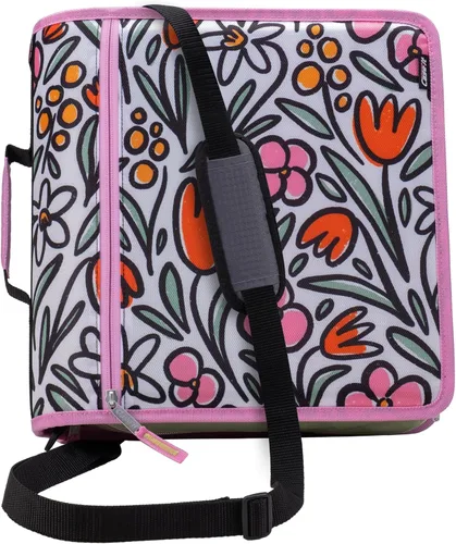 Vista 15 de Case-it Mighty Zip Tab - Carpeta escolar con cremallera Anillas en O de 3 pulgadas, capacidad de 600 hojas, carpeta de archivos expandible de 5 Un