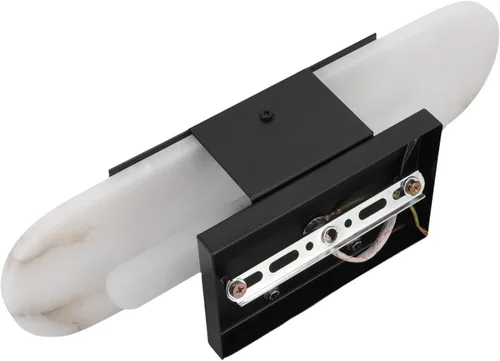 Vista 8 de Lámpara de pared LED de fuente de luz, lámparas de pared con pilas, luz de pared LED de mármol esmerilado de carga extraíble con base G4 para sala