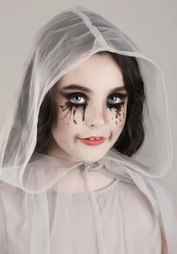 Vista 3 de Disfraz para niña de Dama de Blanco Fantasma Multicolor