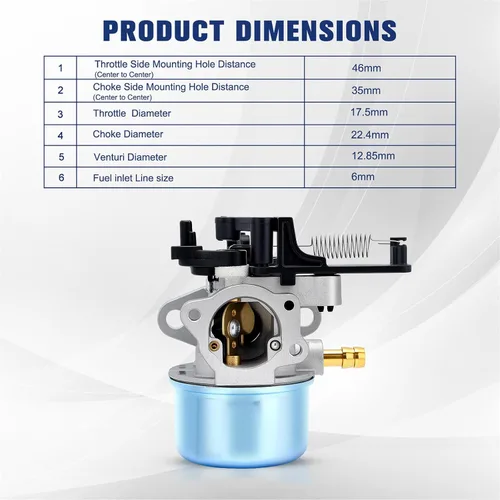 Vista 6 de Carburador Powtol 2700PSI 2800PSI 3000PSI para Troy Bilt 7.75 Hp 8.75 Hp 8.5 Hp 190cc 850ex 875exi 875ex 775ex Lavadora a Presión Partes Reemplazo