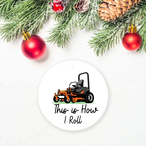 Vista 2 de Adorno de Navidad para cortacésped, así es como ruedo, decoración de fiesta, decoración colgante de árbol de Navidad para marido, hombre, papá