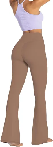 Vista 22 de Sunzel - Leggings acampanados para mujer, con control de abdomen, cintura cruzada y pierna ancha