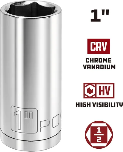 Vista 2 de Powerbuilt 642207 - Enchufe de 1/2 pulgada de profundidad de 1 pulgada