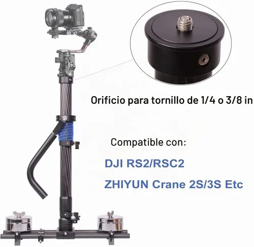 Vista 3 de DF DIGITALFOTO Thanos Pro II - Chaleco de soporte Steadycam Axis System para RS5/RS4/RS 4 PRO/Crane 3S/RSC 2 RS 3 PRO cardán con monopie giratorio