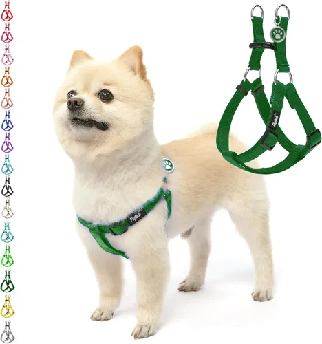 Vista 64 de Pupteck - Arnés para perros sin jalar, suave, ajustable, de nailon, talla básica, chaleco para cachorro, para caminar al aire libre con etiqueta