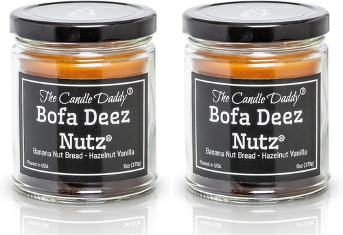 Vista 9 de Bofa Deez Nutz - Divertido - Pan de nuez de plátano y avellana vainilla - Vela perfumada - Doble vertido - 6 onzas - 40 horas de tiempo de combustión