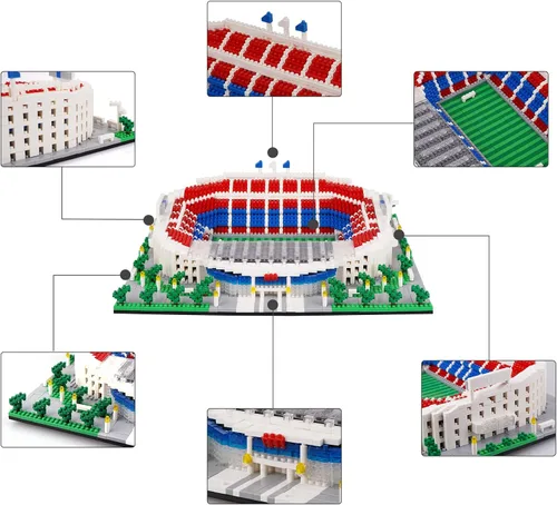 Vista 4 de Micro Mini Bloques, Serie de Estadio de Fútbol Modelo Mini Bloques de Construcción Arquitectura Modelo Kit de Construcción (Camp NOU)