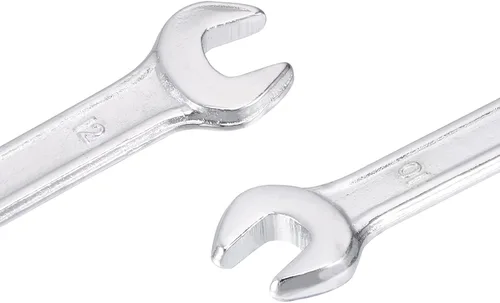 Vista 4 de uxcell Llave métrica de doble extremo abierto de 0.394 in x 0.472 in, 0.551 in x 0.669 in, apertura en forma de U, acero 45 # para bricolaje a mano
