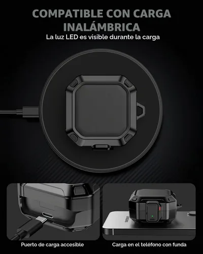 Vista 7 de MoKo Secure Lock - Carcasa para Samsung Galaxy Buds 4 Pro/4 (2026), color negro