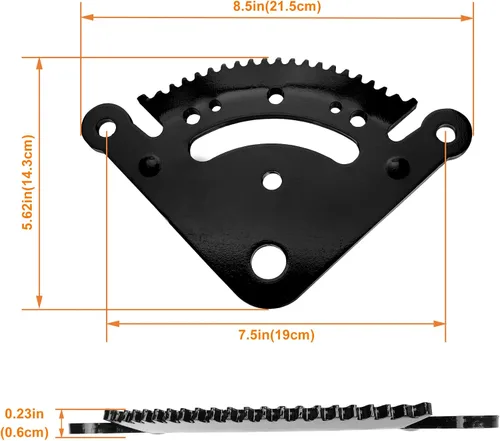 Vista 5 de Kit de Eslabón de Arrastre del Sector de Dirección Misakomo, Kit de Barra de Dirección de 19 Dientes Compatible con Cortacésped John Deere D110 D120