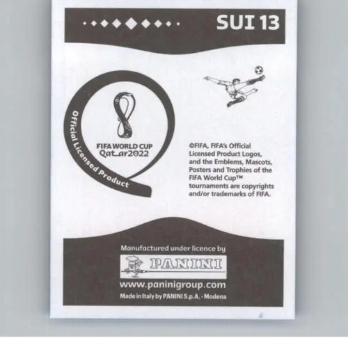 Vista 2 de 2022 Panini World Cup Qatar Stickers Blue #SUI13 Djibril Sow Switzerland Group G Official Album Sticker (2 inch X 2.5 Inch) in Raw (NM or Better)