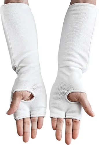 Vista 3 de Protectores elásticos para manos y antebrazos, mangas acolchadas para brazos, equipo de protección deportiva para artes marciales, boxeo, karate, 1