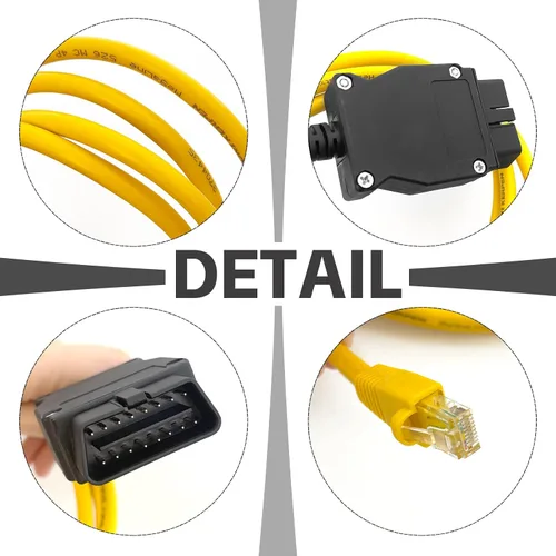 Vista 4 de Connect Fit para cable OBD2 compatible con BM-WW F serie F codificación Ethernet ENET Rj45 OBD cable codificación E-SYS ISTA + ICOM Bootmod3
