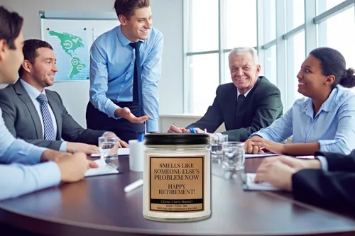 Vista 7 de Cedar Crate Market - Regalo de jubilación para mujer, hombre, profesor - Huele como el problema de alguien más ahora, divertida vela de jubilación