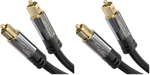 Vista 11 de KabelDirekt TOSLINK - Cable de audio óptico de 1.5 pies - Cable de fibra óptica, cable óptico de audio digital S/PDIF para barra de sonido, sistemas