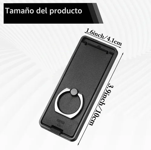 Vista 2 de Soporte universal para tableta Soporte de anillo ajustable Negro Tabletas