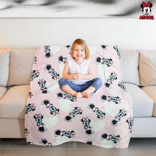 Vista 4 de Manta de Minnie Mouse Manta para arreglar de Minnie Mouse Manta para bebé de Minnie Mouse de felpa suave y forro polar Alfombra de 30" x 40