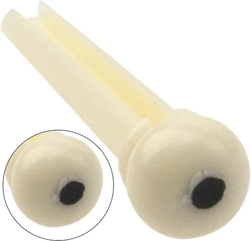 Vista 5 de 40 clavijas de plástico para guitarra acústica Yootones compatibles con piezas de repuesto de guitarra (blanco)