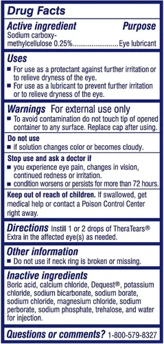 Vista 8 de TheraTears Terapia para Ojos Extra Secos Gotas Lubricantes para Ojos Secos, 0.5 Fl Oz