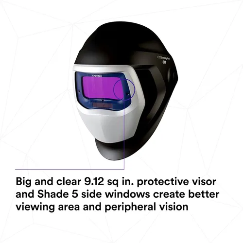 Vista 7 de 3M Speedglas - Casco de soldadura 9100 06-0100-20SW, con lente de oscurecimiento automático ADF 9100X