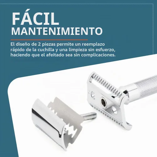 Vista 8 de Rasuradora de seguridad Merkur-razor 37c, cromado con barra inclinada