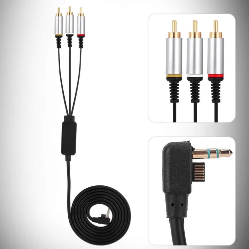 Vista 5 de Cable AV 1.5M Componente ABS TV Cable Audio Video Cable para PSP2000 3000