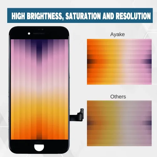 Vista 3 de Ayake Para iPhone 8/SE 2020 Reemplazo de Pantalla Negro, Asamblea Completa Retina LCD Touch Digitalizador con Herramientas de Reparación para iPhone