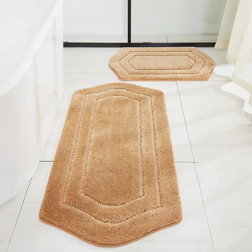 Vista 51 de COSY HOMEER Alfombras de Baño Extra Gruesas para Baño - Juegos de Alfombras Antideslizantes de Lino de Baño Suave Felpa 100% Poliéster Fuerte Sala