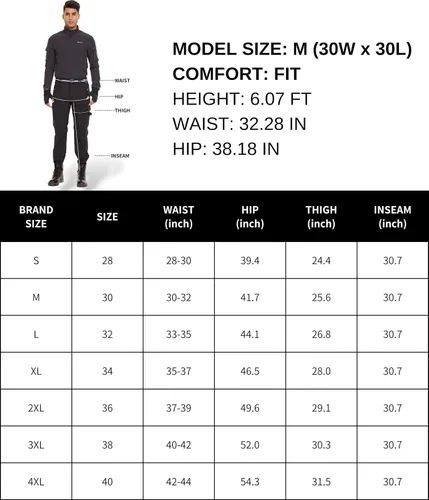 Vista 6 de NATUVENIX Snow Pants Men Ski Pants Men Water Resistant Hiking Pants for Men Fleece Lined Tactical Work Snowboard Pants