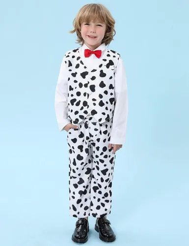 Vista 54 de A&J DESIGN Conjunto de traje de caballero para niños pequeños, 3 piezas, camisas, chaleco y pantalones