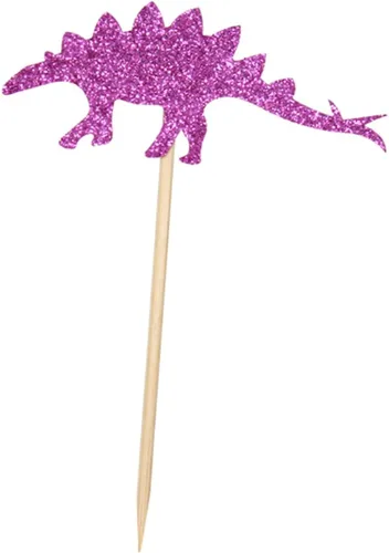 Vista 4 de 24pcs Dinosaur Cake Toppers Paper Party Cake Toppers Halloween Season