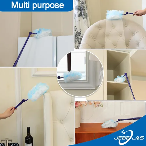 Vista 4 de JEBBLAS Recambio de plumero desechable, repuestos de plumero resistente, 20 unidades, recambio de plumeros multisuperficie para limpieza, repuestos