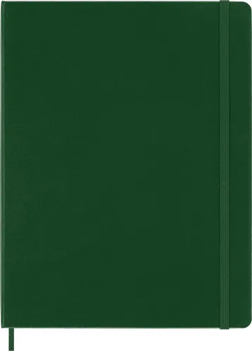 Vista 2 de Cuaderno Moleskine, extragrande, a rayas, verde mirto, tapa dura (7.5 x 9.75).