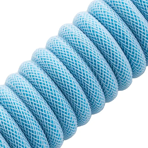 Vista 2 de CableMod Cable de teclado en espiral Pro (cheesecake de arándanos, USB A a USB tipo C, 150 cm)